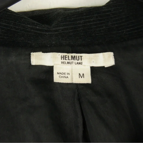 Helmut Lang Black Waxed Velvet Trim Moto Jacket - Picture 5 of 5